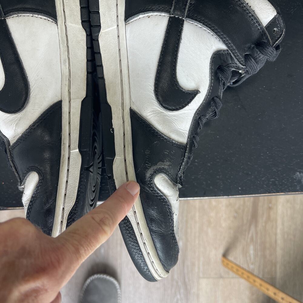 Nike Dunk High Panda White Black Lace Up Sneakers DD1869-103 Womens Size 9.5 - Picture 8 of 13
